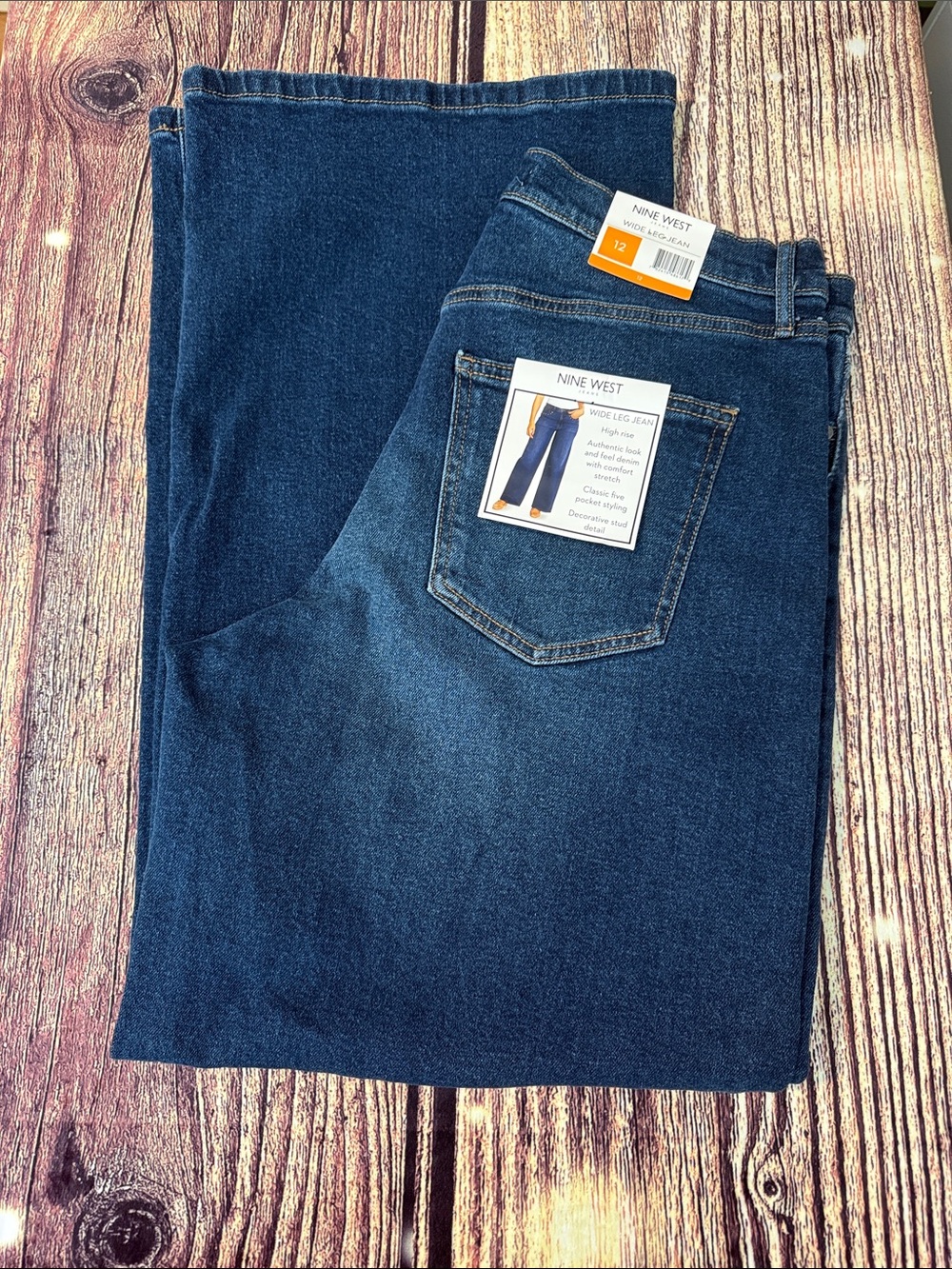 Nine West Women's Dark Indigo High-Rise Jeans